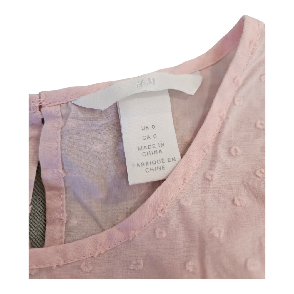 H&M Size 0 Pink Ruffle Shirt - Picture 2 of 6